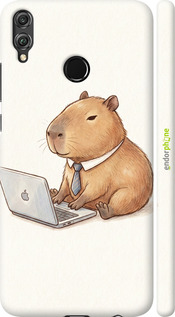 3D пластиковый матовый чехол 'Funny Capybara CEO Working' для Huawei Honor 8X изображение 1