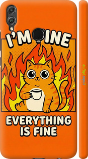 3D пластиковый матовый чехол 'Funny Cat' для Huawei Honor 8X изображение 5