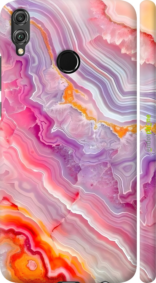 3D пластиковый матовый чехол Мрамор 2 для Huawei Honor 8X - 6307m-1596 изображение 