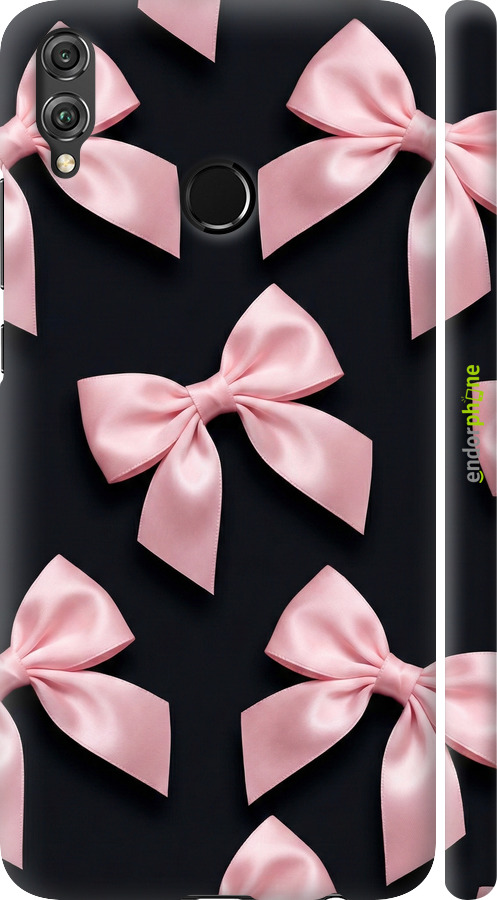 3D пластиковый матовый чехол Coquette Ribbons Dark Coquette для Huawei Honor 8X - 6767m-1596 изображение 