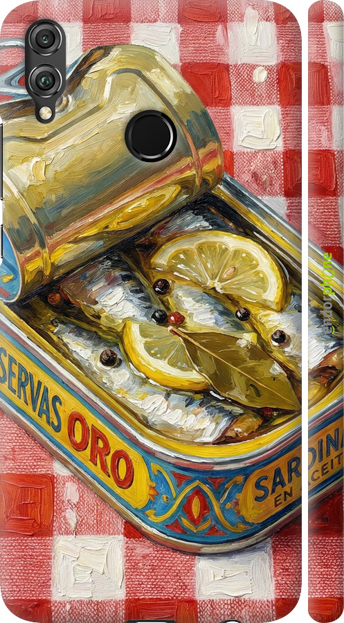 3D пластиковый матовый чехол Vintage Sardine Tin Phone для Huawei Honor 8X - 6772m-1596 изображение 
