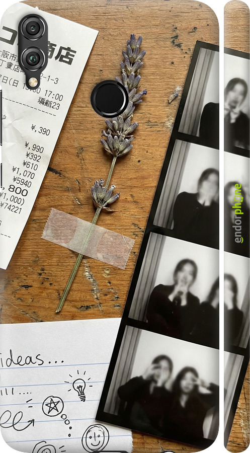 3D пластиковый матовый чехол Aesthetic Scrapbook Collage для Huawei Honor 8X - 6773m-1596 изображение 