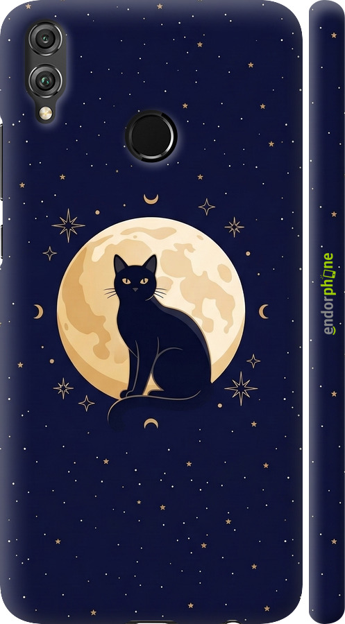 3D пластиковый матовый чехол Cute Cat Celestial/Witchy для Huawei Honor 8X - 6787m-1596 изображение 