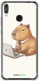 Силикон с усиленными углами чехол Funny Capybara CEO Working для Huawei Honor 8X - 6777sp-1596 изображение 