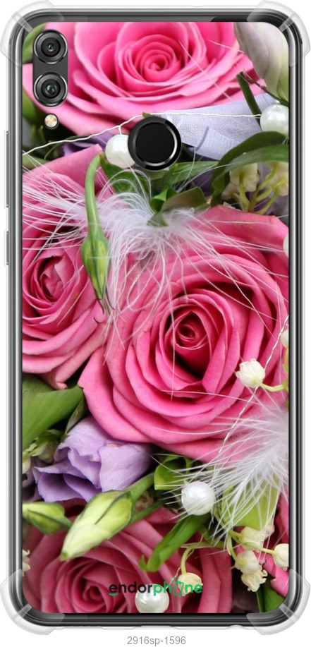 

Силіконовий протиударний с посиленими кутами чохол "Ніжність" для Huawei Honor 8X, Рожевий