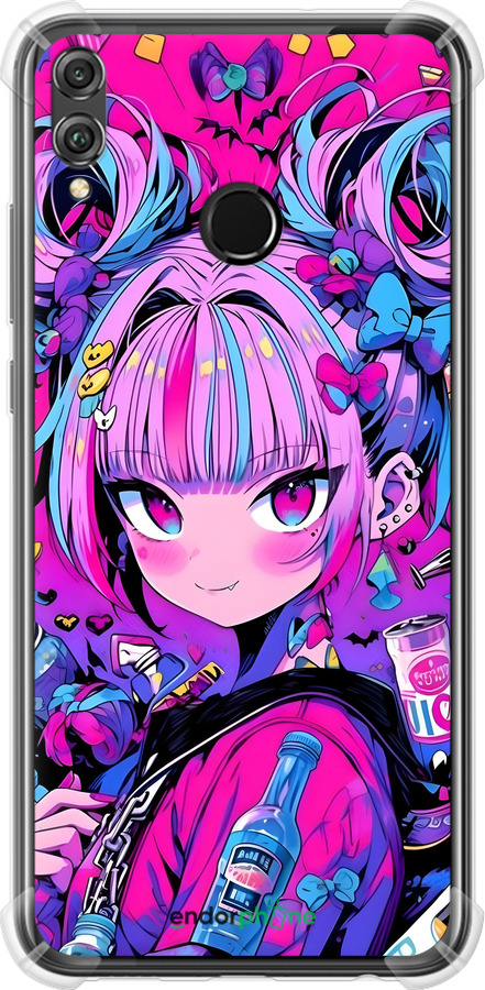 Силикон с усиленными углами чехол Аниме милаха для Huawei Honor 8X - 6314sp-1596 изображение 