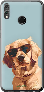 2D пластиковый чехол Пес в очках для Huawei Honor 8X - 6381t-1596 изображение 