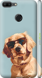 3D пластиковий матовий чехол Пес в очках для Huawei Honor 9 Lite - 6381m-1359 изображение 