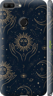 3D пластиковый матовый чехол 'Celestial Harmony: Sun & Moon Gold Mystic Pattern' для Huawei Honor 9 Lite изображение 9