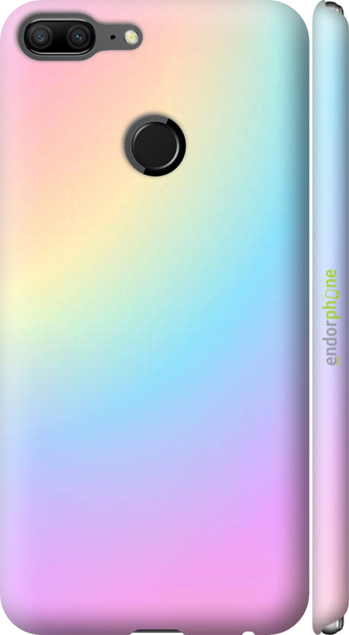 

3D пластиковий матовий чохол "Веселка 2" для Huawei Honor 9 Lite, Рожевий