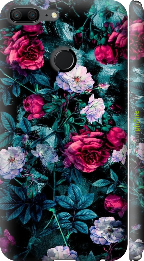 3D пластиковий матовий чехол Сад та троянди для Huawei Honor 9 Lite - 6483m-1359 изображение 