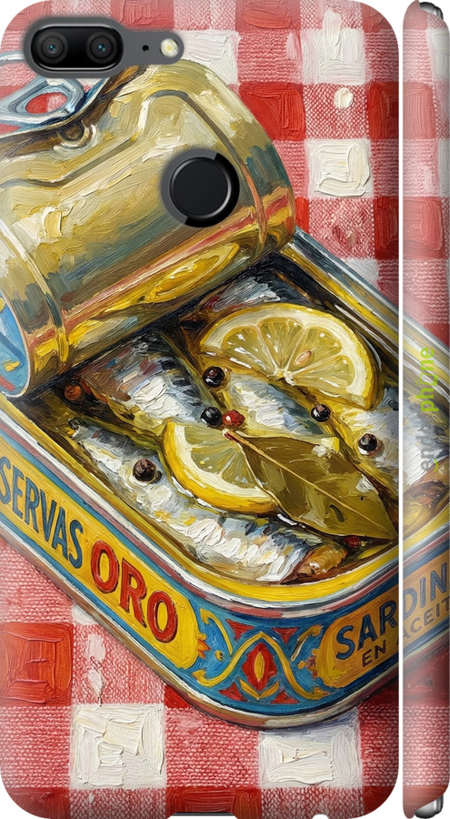 3D пластиковый матовый чехол Vintage Sardine Tin Phone для Huawei Honor 9 Lite - 6772m-1359 изображение 