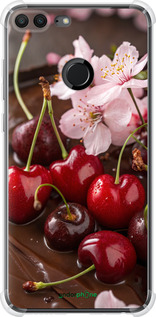 Силикон с усиленными углами чехол Вишня в шоколаде для Huawei Honor 9 Lite - 6698sp-1359 изображение 
