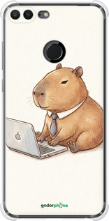 Силикон с усиленными углами чехол Funny Capybara CEO Working для Huawei Honor 9 Lite - 6777sp-1359 изображение 