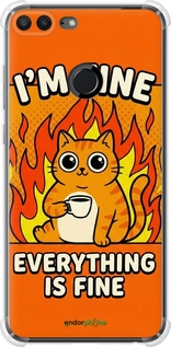 Силикон с усиленными углами чехол 'Funny Cat' для Huawei Honor 9 Lite изображение 5