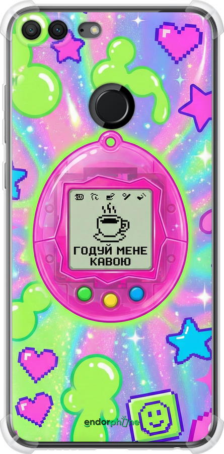 Силикон с усиленными углами чехол Y2K Aesthetic Retro Pet: Годуй мене кавою для Huawei Honor 9 Lite - 6784sp-1359 изображение 