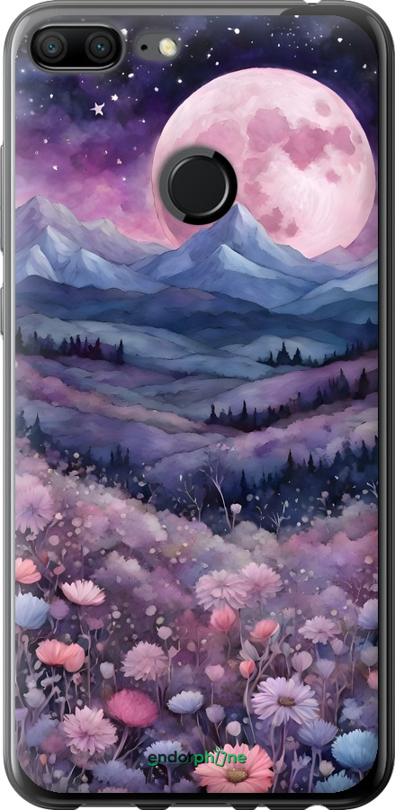 2D пластиковый чехол Ночь луна арт для Huawei Honor 9 Lite - 6319t-1359 изображение 