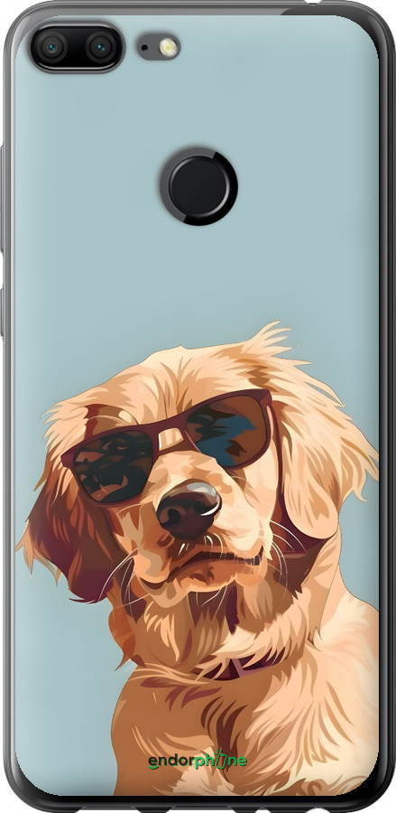 2D пластиковий чехол Пес в очках для Huawei Honor 9 Lite - 6381t-1359 изображение 