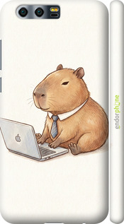 3D пластиковый матовый чехол 'Funny Capybara CEO Working' для Huawei Honor 9 изображение 1