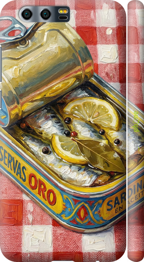 3D пластиковий матовий чехол Vintage Sardine Tin Phone для Huawei Honor 9 - 6772m-998 изображение 