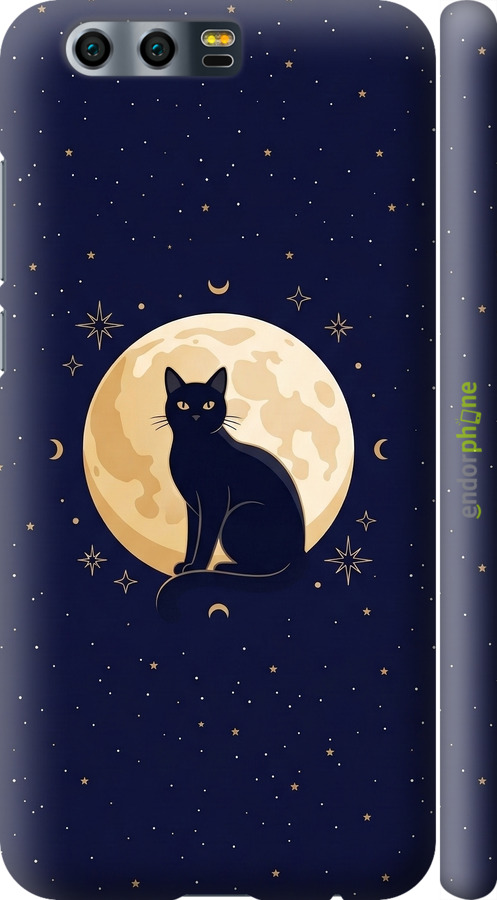 3D пластиковый матовый чехол Cute Cat Celestial/Witchy для Huawei Honor 9 - 6787m-998 изображение 