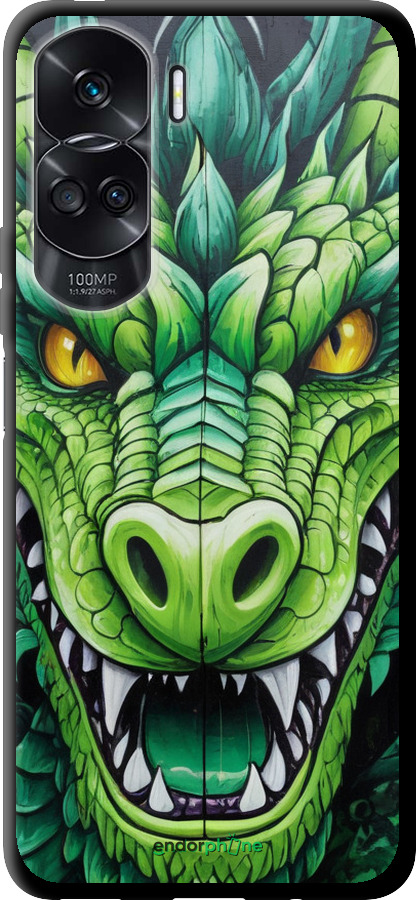 TPU чехол Зелёный дракон для Huawei Honor 90 Lite - 5816b-3131 изображение 