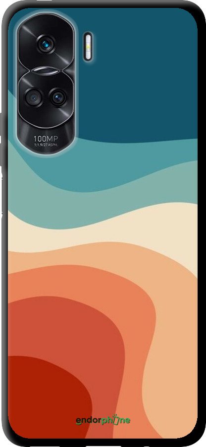 TPU чехол В стиле ретро с волнами для Huawei Honor 90 Lite - 6531b-3131 изображение 