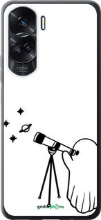 Силиконовый чехол Привидение астроном для Huawei Honor 90 Lite - 6444u-3131 изображение 