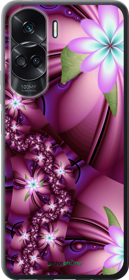 

Силіконовий чохол "Квіткова мозаїка" для Huawei Honor 90 Lite, Рожевий