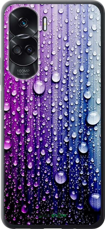 

Силіконовий чохол "Краплини води" для Huawei Honor 90 Lite, Синій