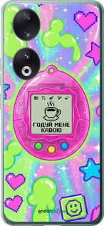 Силиконовый чехол 'Y2K Aesthetic Retro Pet: Годуй мене кавою' для Huawei Honor 90 изображение 3