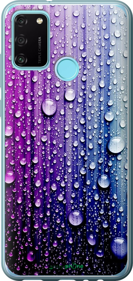 

Силіконовий чохол "Краплини води" для Huawei Honor 9A, Синій