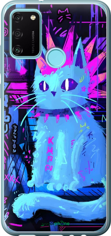 Силиконовый чехол Кот панк для Huawei Honor 9A - 6311u-1900 изображение 