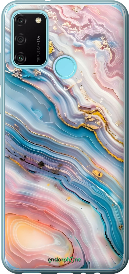Силіконовий чехол Мрамор красивый для Huawei Honor 9A - 6376u-1900 изображение 