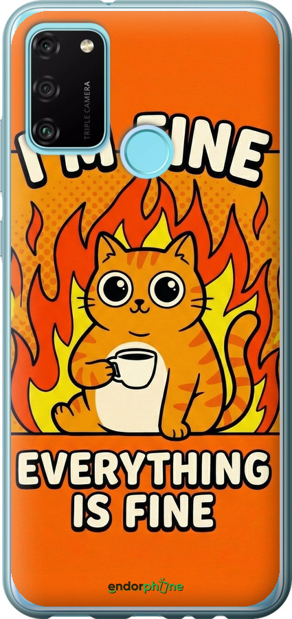 Силиконовый чехол Funny Cat для Huawei Honor 9A - 6786u-1900 изображение 