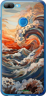 Силиконовый чехол Арт волны для Huawei Honor 9i - 6324u-1853 изображение 