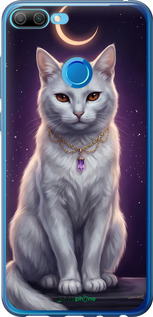 Силиконовый чехол Mystic White Cat Gothic Dark Purple Gold для Huawei Honor 9i - 6805u-1853 изображение 