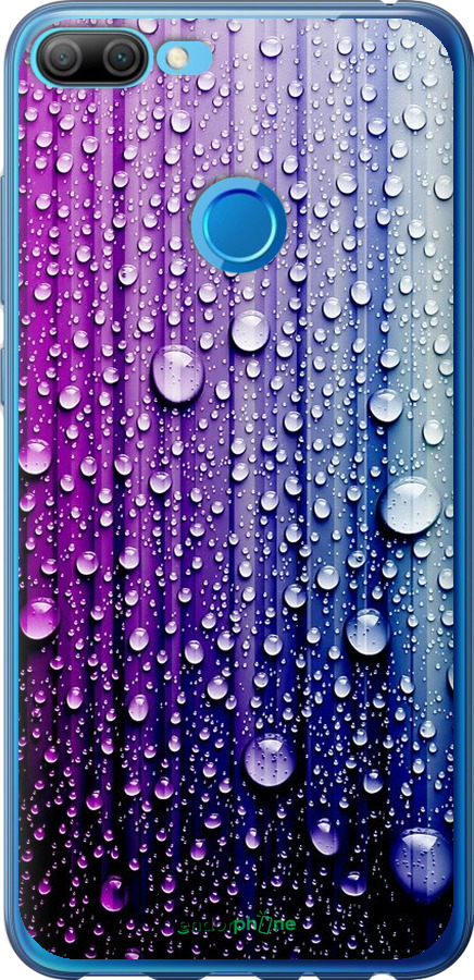 

Силіконовий чохол "Краплини води" для Huawei Honor 9i, Синій