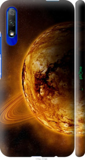 3D пластиковый матовый чехол Жёлтый Сатурн для Huawei Honor 9X - 170m-1746 изображение 