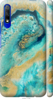 3D пластиковий матовий чехол Green marble для Huawei Honor 9X - 4365m-1746 изображение 