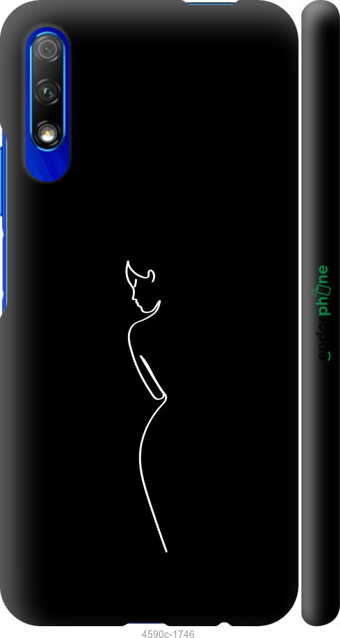 3D пластиковий матовий чехол Силует1 для Huawei Honor 9X - 4590m-1746 изображение 