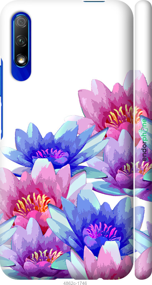 3D пластиковый матовый чехол Лотос для Huawei Honor 9X - 4862m-1746 изображение 