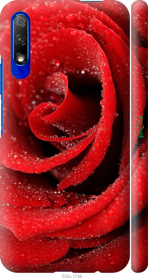 3D пластиковый матовый чехол Красная роза для Huawei Honor 9X - 529m-1746 изображение 
