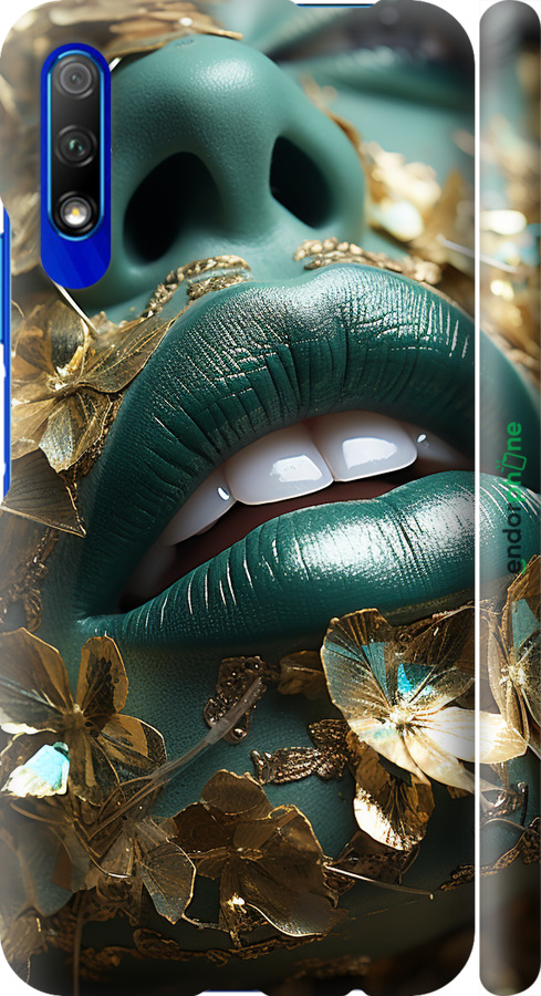 3D пластиковый матовый чехол Губы 2 для Huawei Honor 9X - 5667m-1746 изображение 