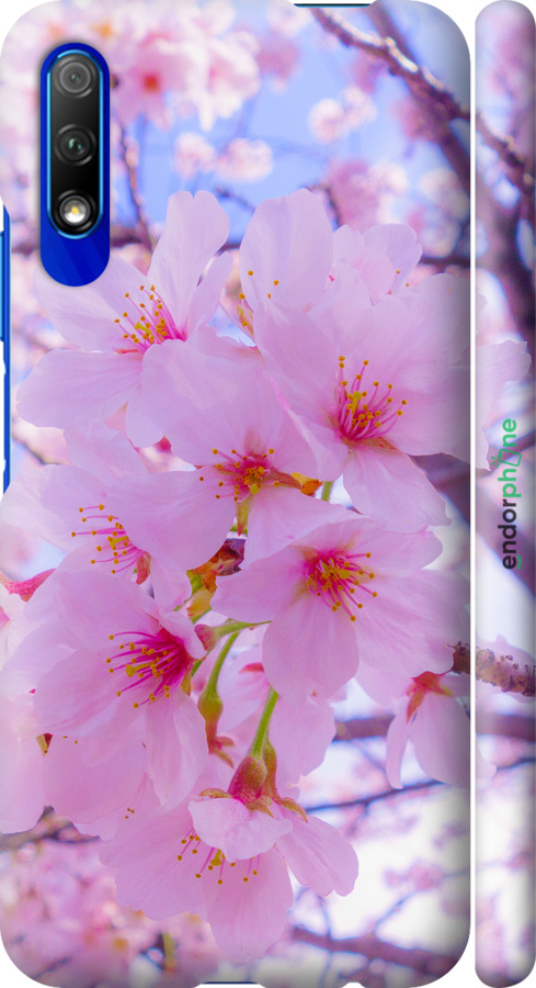 3D пластиковый матовый чехол Сакура для Huawei Honor 9X - 6029m-1746 изображение 