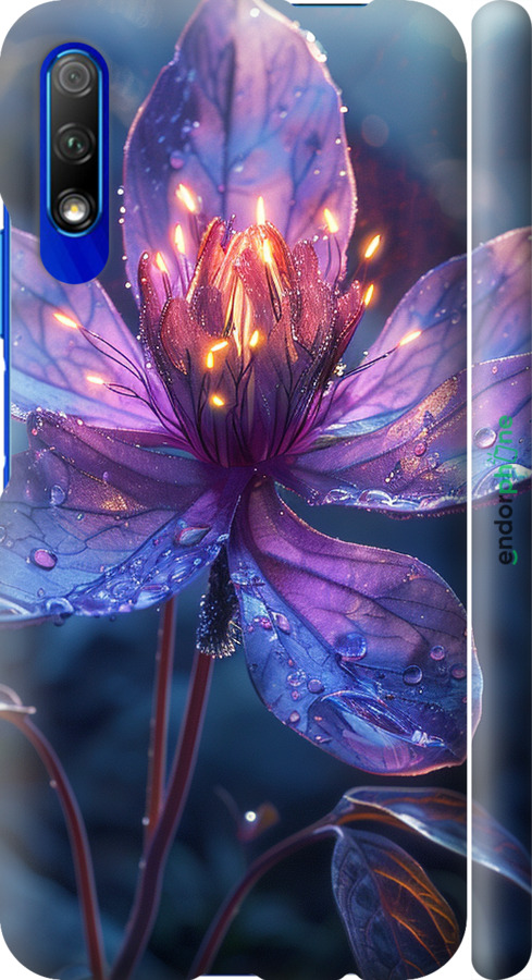 3D пластиковый матовый чехол Магический цветок для Huawei Honor 9X - 6038m-1746 изображение 