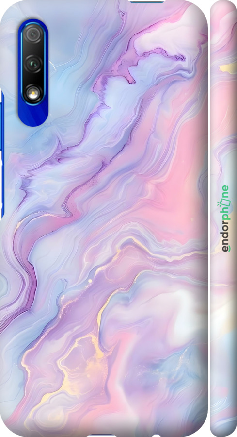 3D пластиковий матовий чехол Нежный мрамор для Huawei Honor 9X - 6310m-1746 изображение 