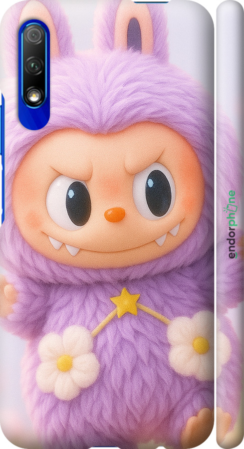 3D пластиковий матовий чехол Лабубу для Huawei Honor 9X - 6708m-1746 изображение 