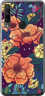 Силиконовый чехол С изображением полевых цветов для Huawei Honor 9X - 6419u-1746 изображение 