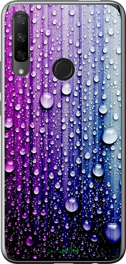 

Силіконовий чохол "Краплини води" для Huawei Honor 9X, Синій